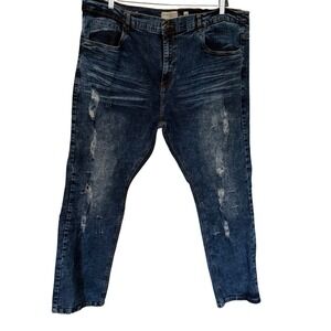 Evolution In Design Jeans Men 46/33‎ Blue Acid Wash Grunge Retro 90s Y2K